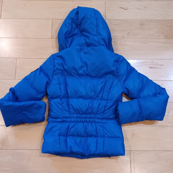 ABERCROMBIE & FITCH WOMEN'S BLUE HOODED DOWN FULL ZIP PUFFER JACKET SIZE XS - Picture 4 of 7